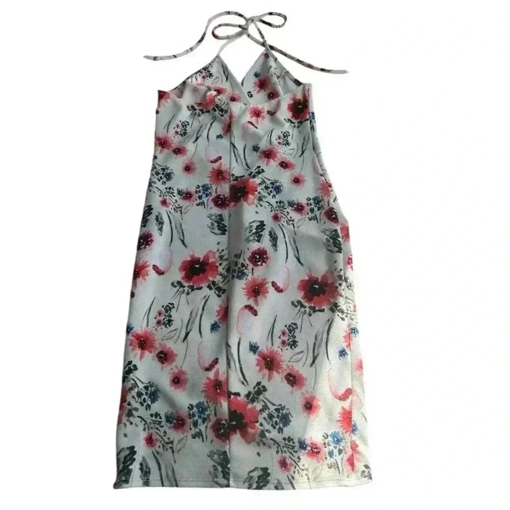 Olive Tree Floral Summer Tank Dress Size M